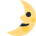 First quarter moon with face 🌛