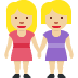 Женщины держатся за руки (средний светлый тон кожи) 👭🏼