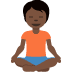 Person in lotus position (dark skin tone) 🧘🏿