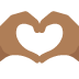Heart hands (Medium dark skin tone) 🫶🏾