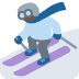 Skier (dark skin tone) ⛷🏿