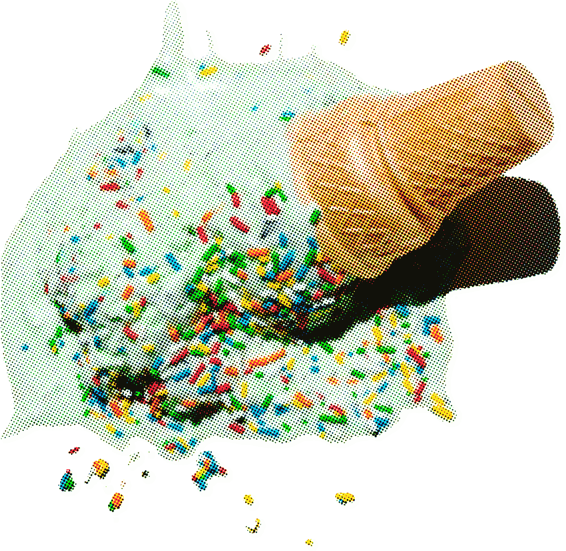 Ice cream with rainbow sprinkles in a cone spilled on the floor.